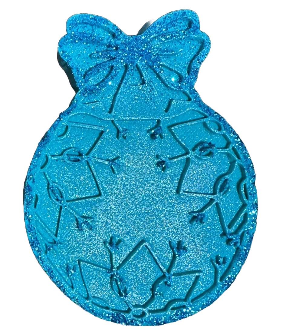 Jedlá cukrová dekorace, koule na vánoční stromeček, tyrkysová Dekorace z Sugar Paste Nati Shop