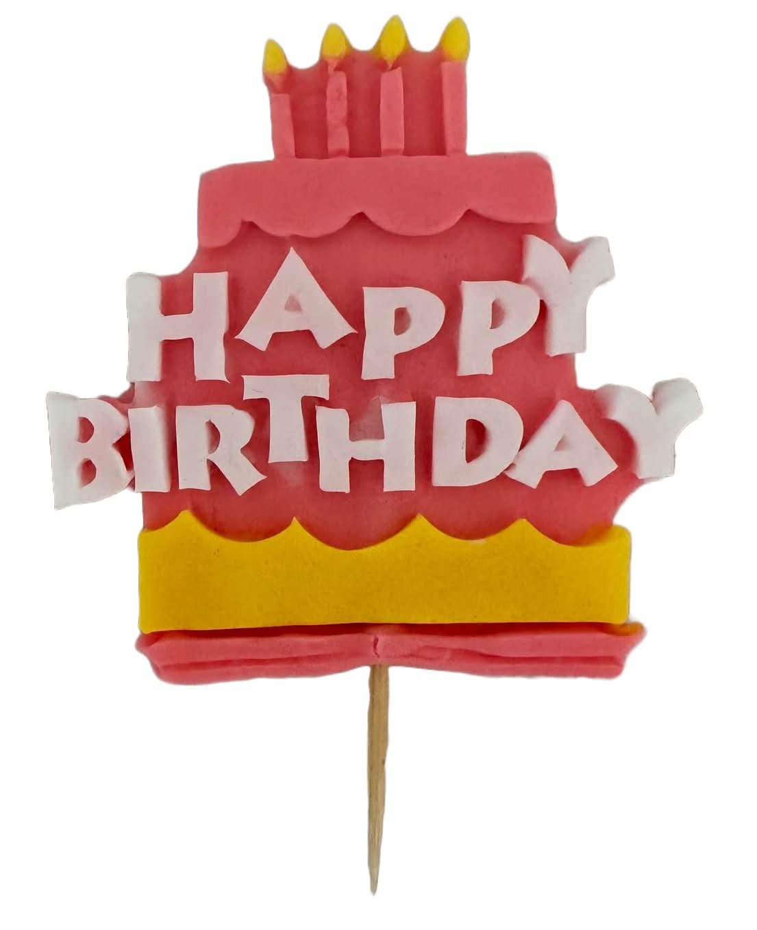 Dekorace z jedlého cukru, dekorace z cukrové pasty Happy Birthday Nati Shop