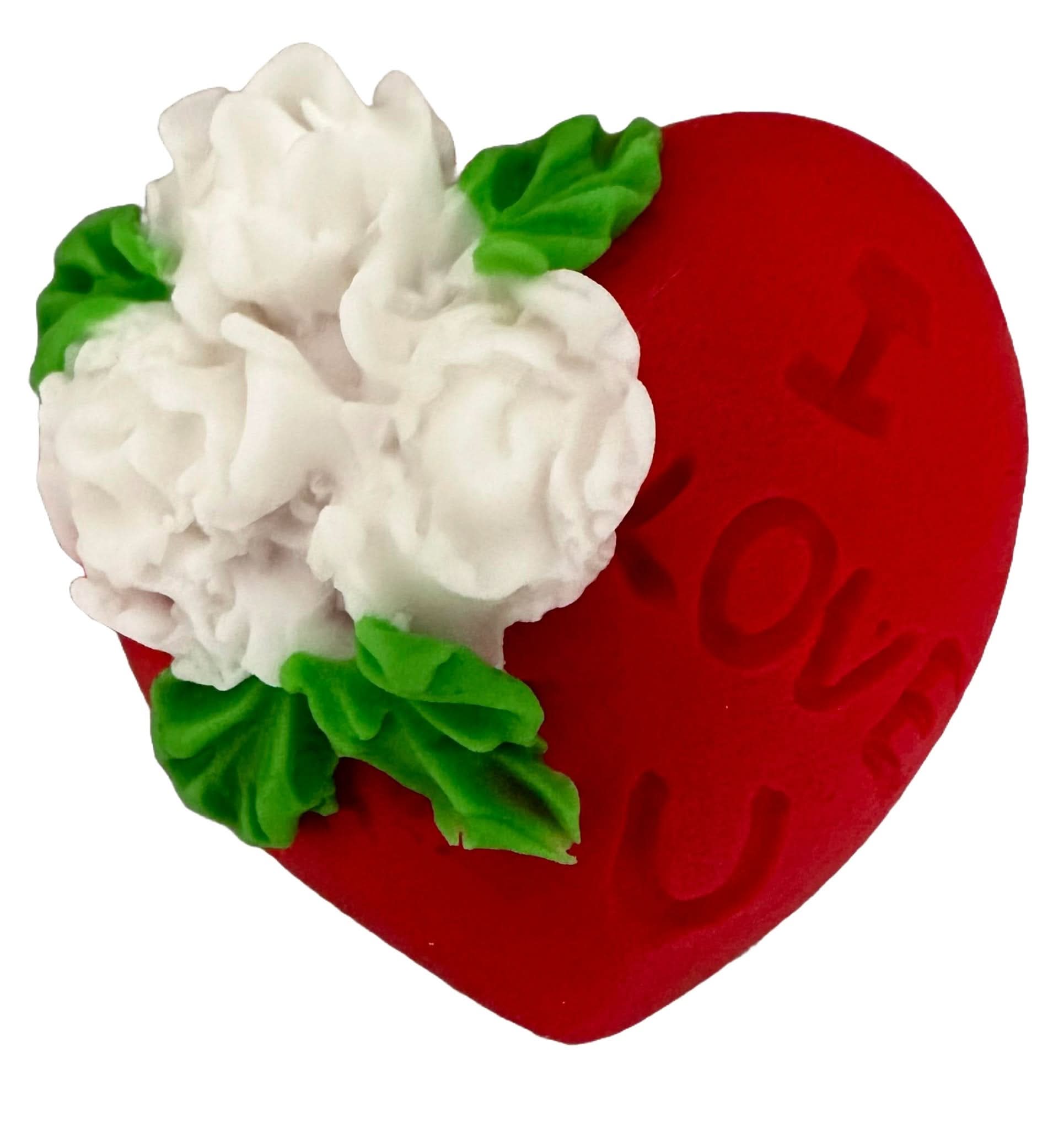 Jedlá cukrová dekorace, Srdce "Miluji tě" Dekorace z Sugar Paste Nati Shop