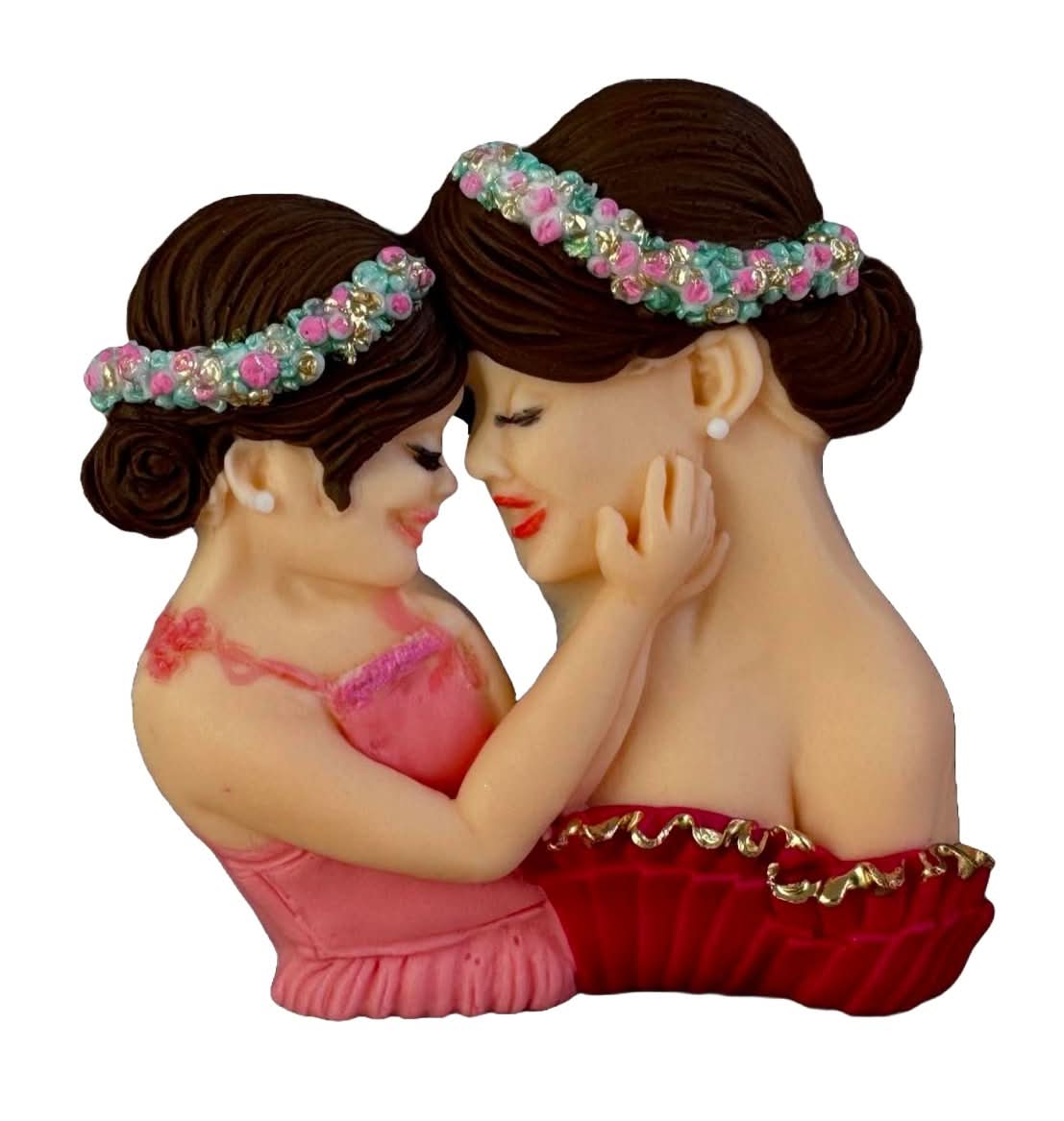 Jedlá cukrová dekorace, Matka a dcera Dekorace z Sugar Paste Nati Shop