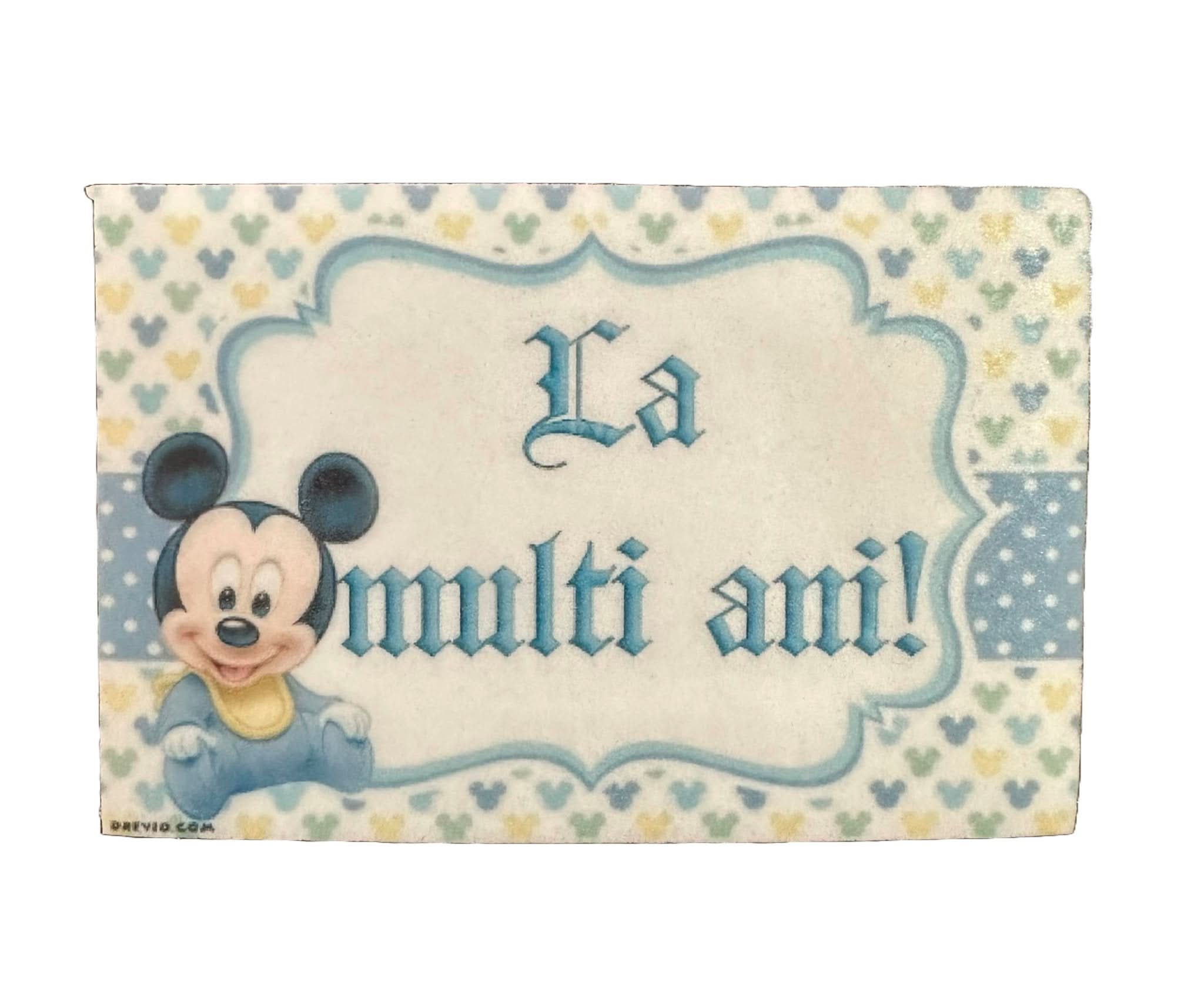 Dekorace z jedlého cukru, Mickey Mouse - "Všechno nejlepší k narozeninám!" Obchod Nati