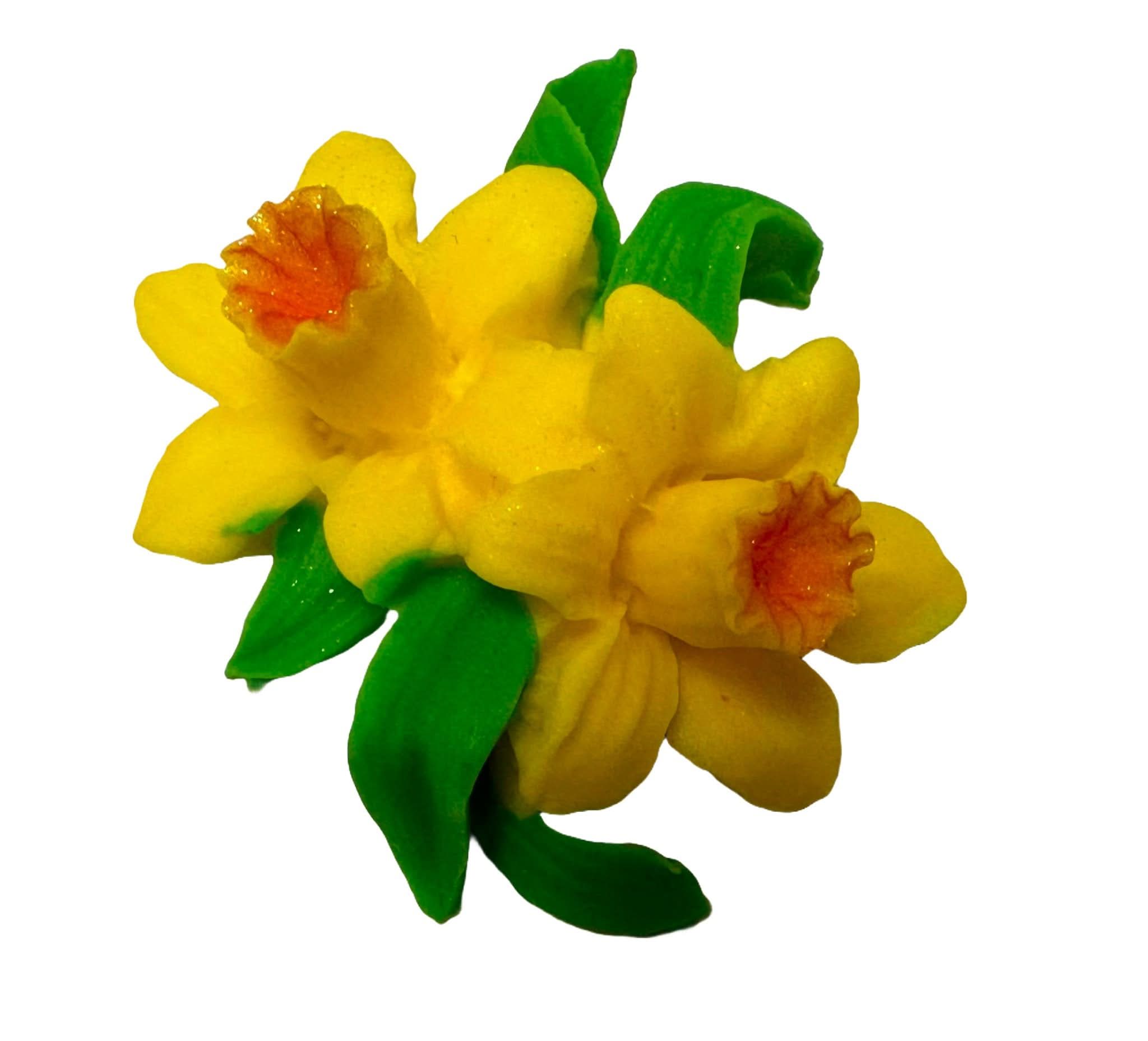 Jedlá cukrová dekorace, Dekorace žluté narcisy z Sugar Paste Nati Shop