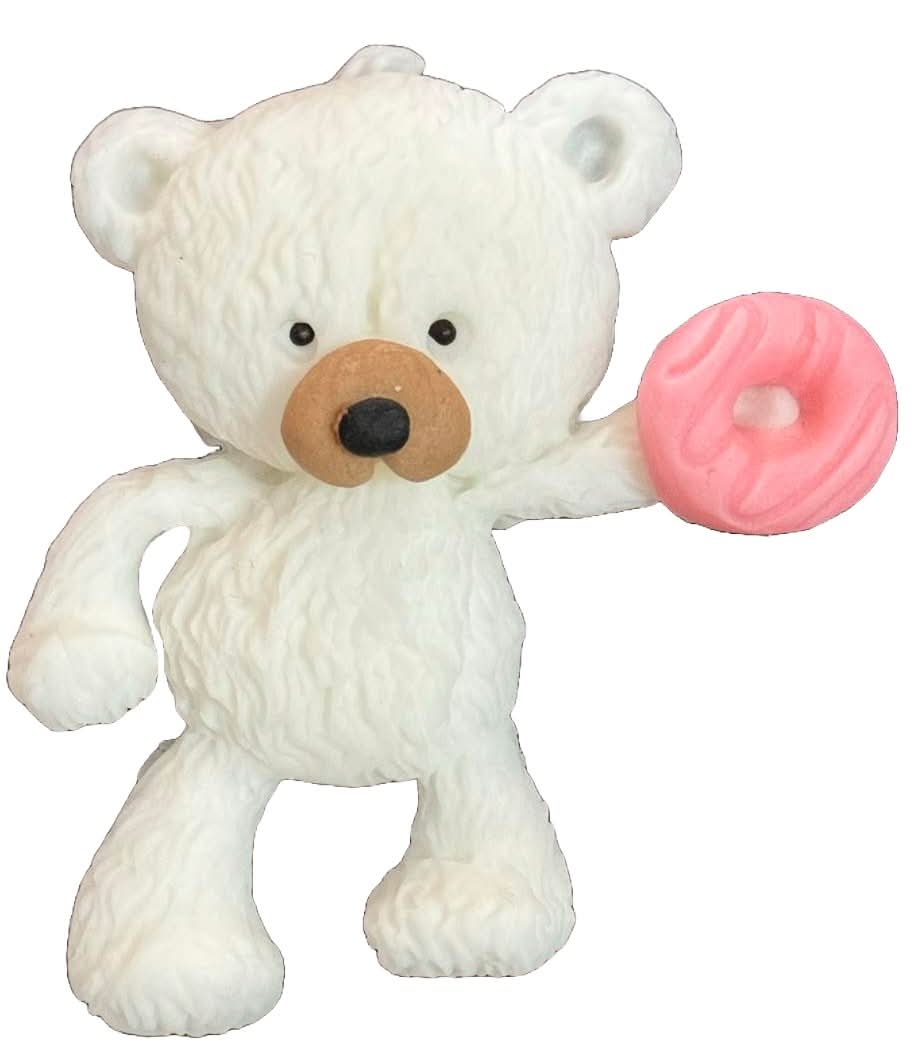 Jedlá cukrová dekorace, Medvěd s koblihovými dekoracemi z Sugar Paste Nati Shop