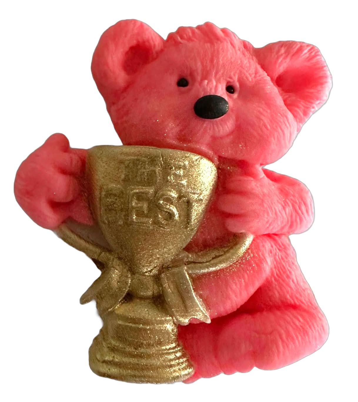 Jedlá cukrová dekorace, dekorace z cukrové pasty Pink Teddy Bear Nati Shop