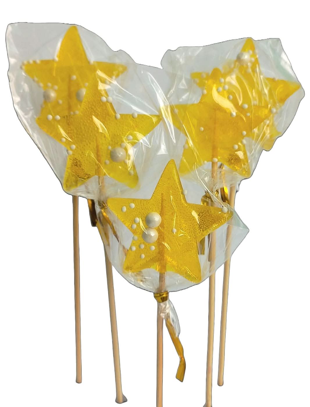 Jedlá cukrová dekorace, isomalt, žlutá, 1 ks Dekorace z Sugar Paste Nati Shop