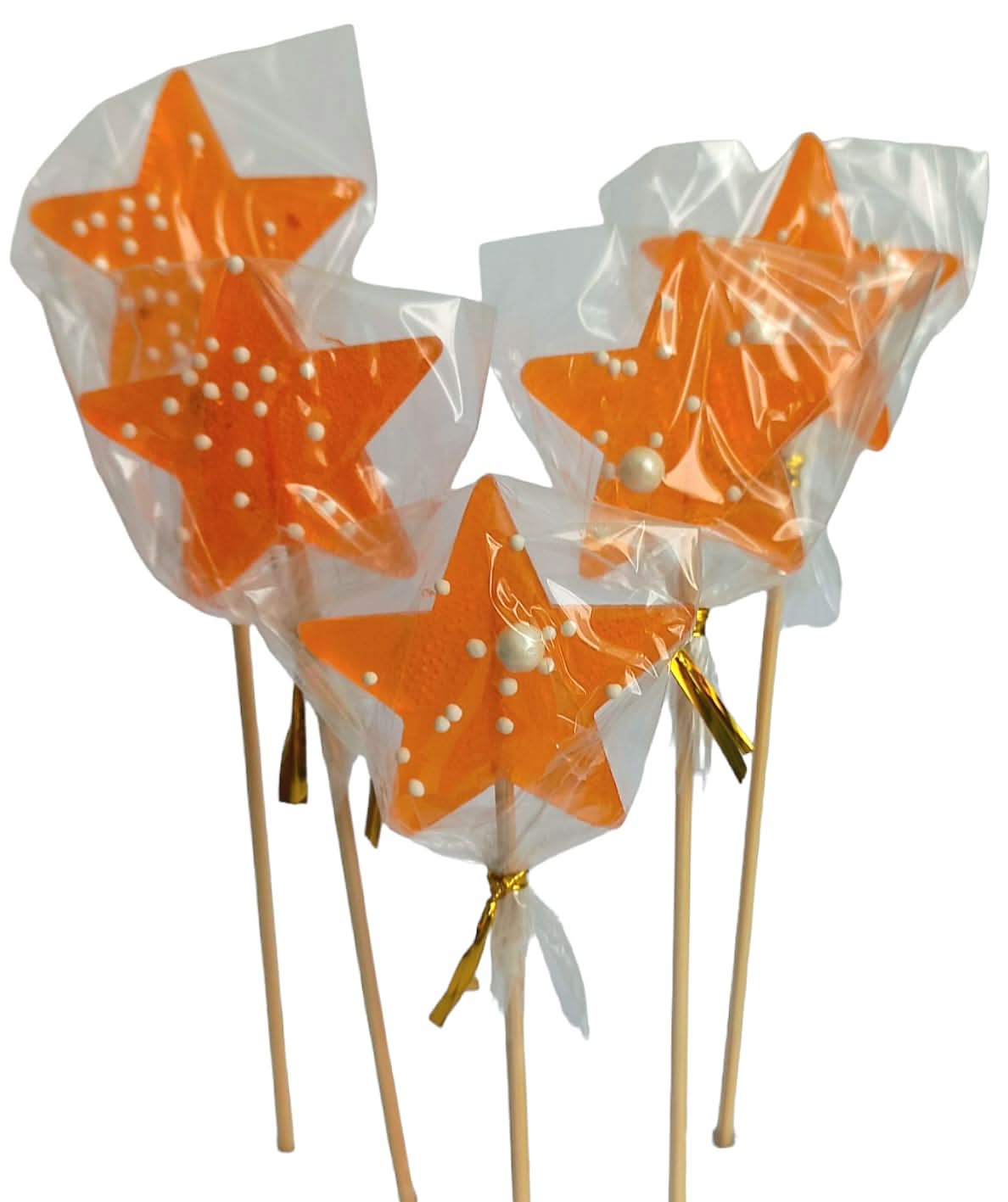 Jedlá cukrová dekorace, isomalt, pomeranč, 1 ks Dekorace z Cukrové pasty Nati Shop