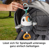FISHER-PRICE Flap & Go Toucan - Plyšová hračka do kočárku podporuje jemné motorické a smyslové dovednosti u novorozenců od narození HNX66 Baby Toys Naty Shop