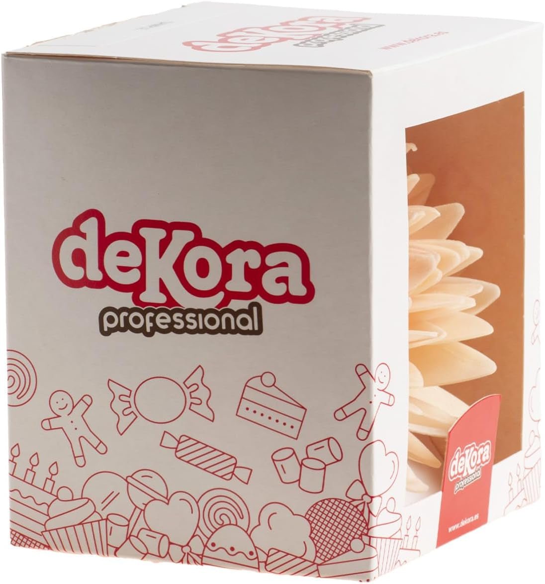 dekora - 12,5 cm obří květina - podzimní jiřinka - bez lepku, bez laktózy, vegan - dekorace na dorty pro svatby, narozeniny a zákusky - snadné použití Cukrová pasta Naty Shop