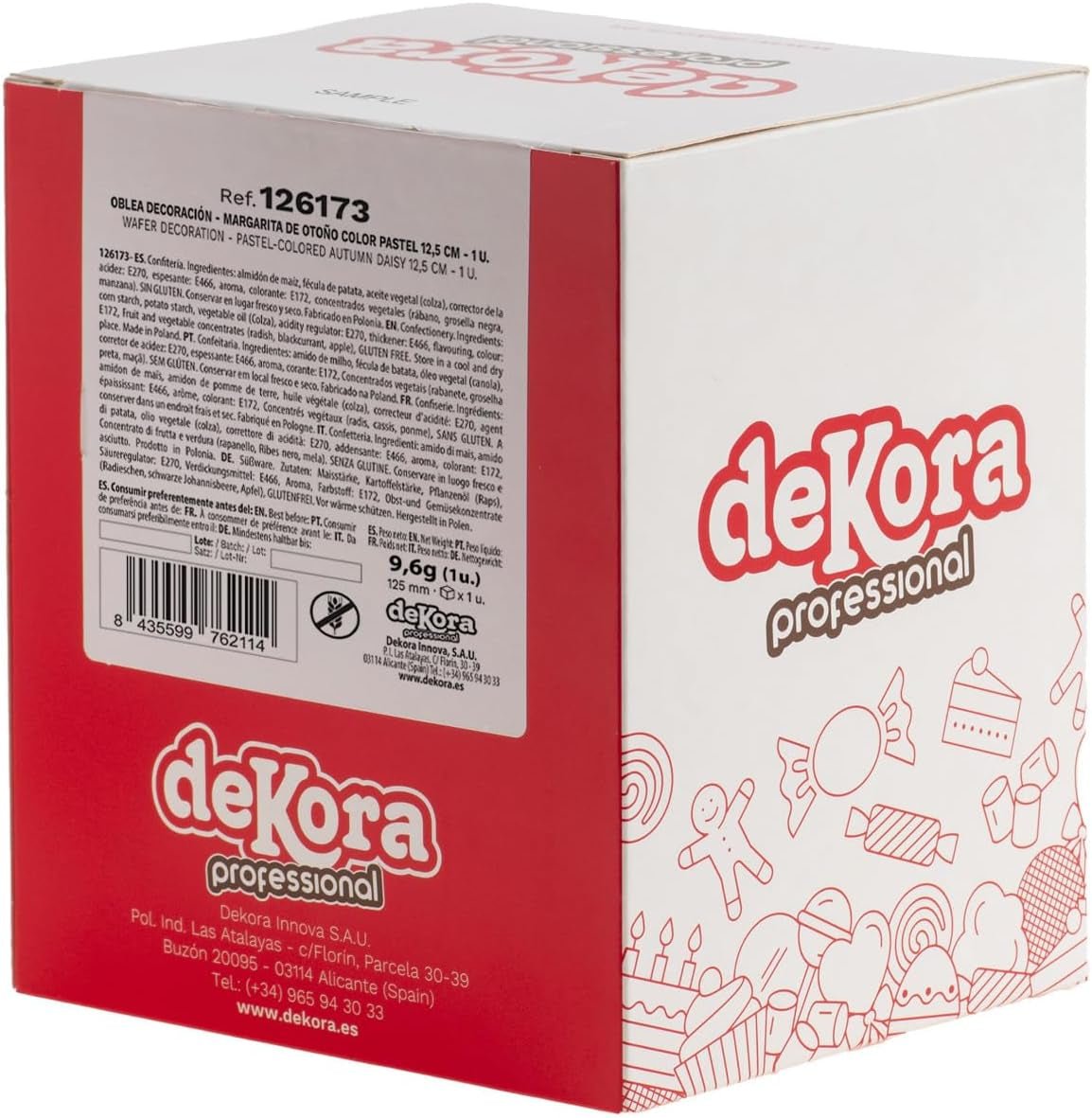 dekora - 12,5 cm obří květina - podzimní jiřinka - bez lepku, bez laktózy, vegan - dekorace na dorty pro svatby, narozeniny a zákusky - snadné použití Cukrová pasta Naty Shop