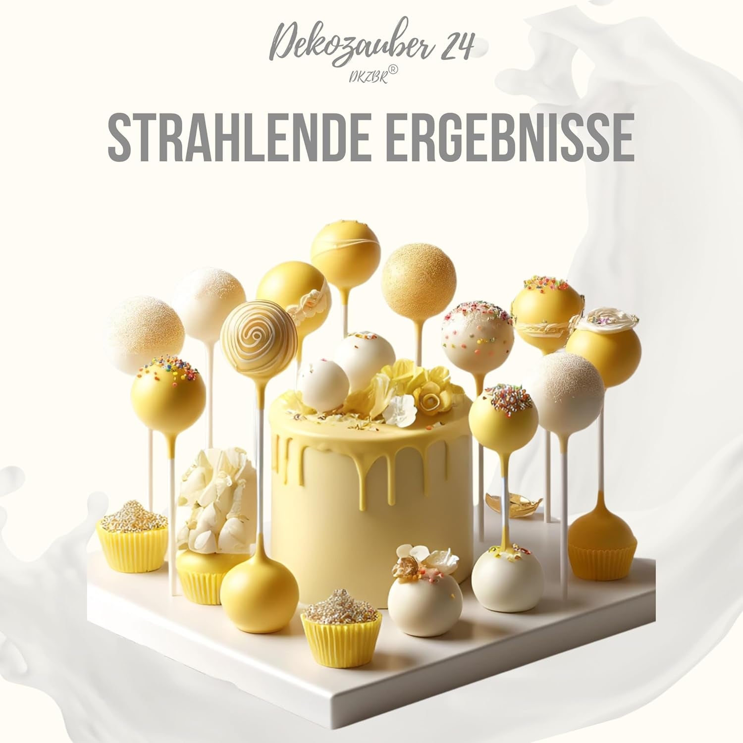 Dekozauber24 couverture drops, bílá, 500g, s příchutí bílé čokolády a vanilky, chipsy Deco Melts, vhodné do mikrovlnné trouby, na cake pops, dorty, dorty, dorty, pokapané nebo polevy Naty Shop Sugarpaste