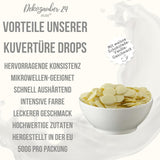 Dekozauber24 couverture drops, bílá, 500g, s příchutí bílé čokolády a vanilky, chipsy Deco Melts, vhodné do mikrovlnné trouby, na cake pops, dorty, dorty, dorty, pokapané nebo polevy Naty Shop Sugarpaste