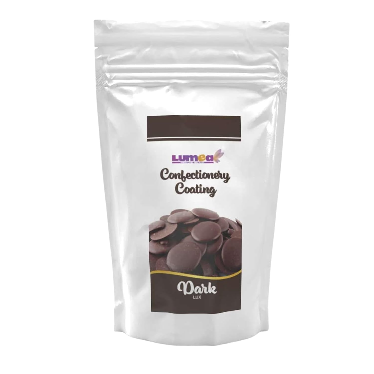 Dekozauber24 couverture drops, bílá, 500g, s příchutí bílé čokolády a vanilky, chipsy Deco Melts, vhodné do mikrovlnné trouby, na cake pops, dorty, dorty, dortíky, pokapané nebo polevy Naty Shop cukrová pasta Tmavě hnědá