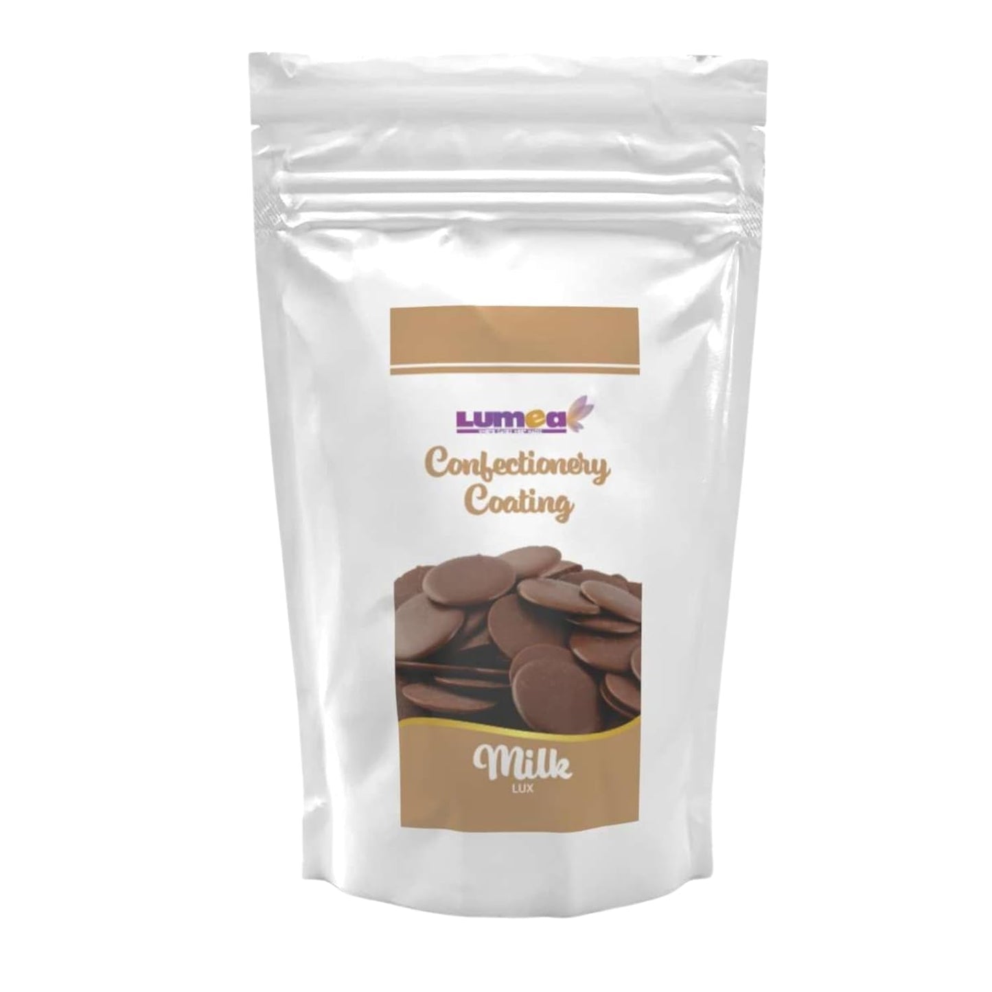 Dekozauber24 couverture drops, bílá, 500g, s příchutí bílé čokolády a vanilky, chipsy Deco Melts, vhodné do mikrovlnné trouby, na cake pops, dorty, dorty, dorty, pokapané nebo polevu Naty Shop Hnědá cukrová pasta