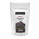 Dekozauber24 couverture drops, bílá, 500g, s příchutí bílé čokolády a vanilky, chipsy Deco Melts, vhodné do mikrovlnné trouby, na cake pops, dorty, dorty, dorty, pokapané nebo polevy Naty Shop Sugarpaste Black