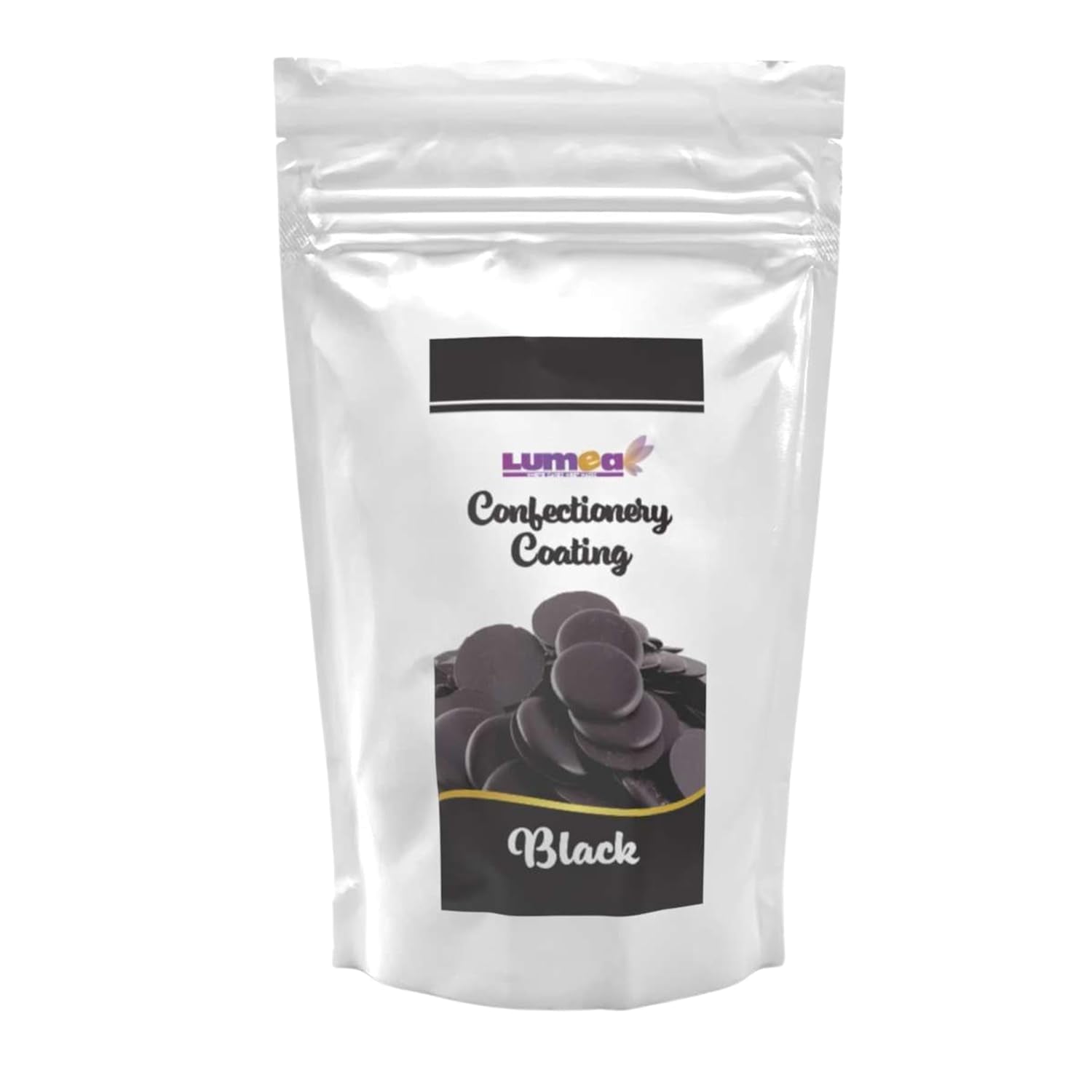 Dekozauber24 couverture drops, bílá, 500g, s příchutí bílé čokolády a vanilky, chipsy Deco Melts, vhodné do mikrovlnné trouby, na cake pops, dorty, dorty, dorty, pokapané nebo polevy Naty Shop Sugarpaste Black