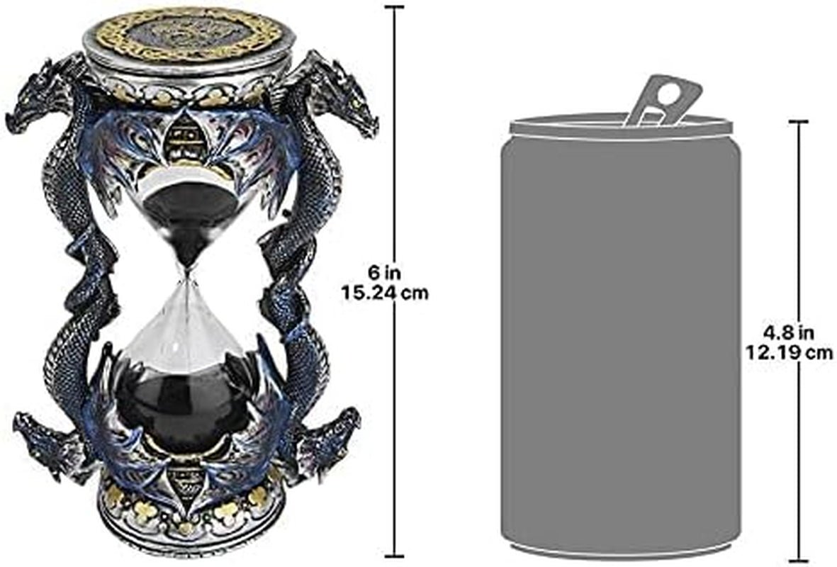 Design Toscano Socha přesýpacích hodin s gotickou výzdobou, polyresin, plnobarevný, 15 cm Sošky a plastiky Naty Shop