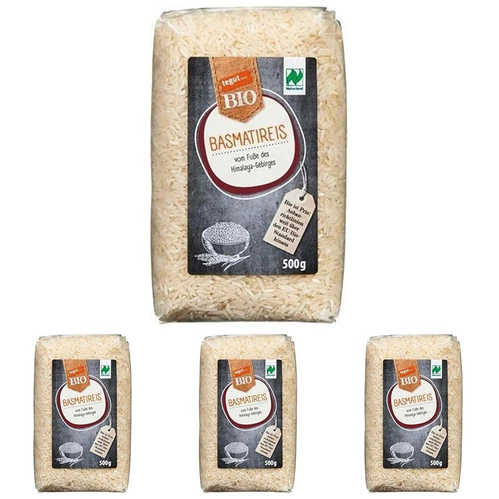 tegut... BIO rýže Basmati, 500 g (balení 4 ks)
