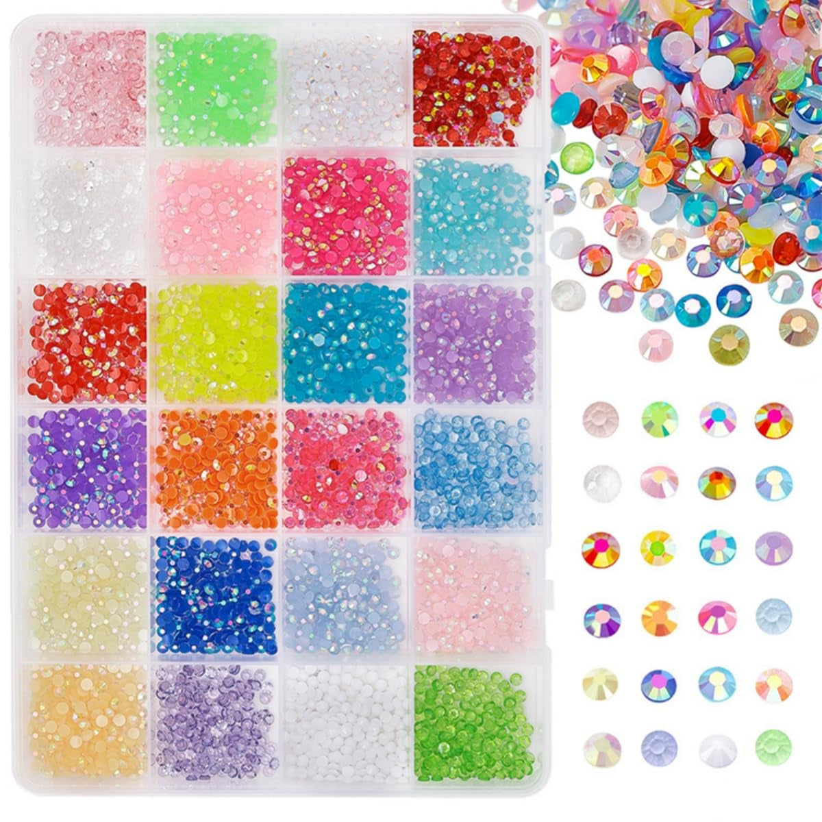 GZMAYUEN 920Pcs Zlatá Stříbrná Perlen s plochým zády pro nehty, Halbrunde Weiße Beige Perlen na nehty, Kleine Halbrunde Perlen s plochým zadním dílem Für DIY Nail Art Decor
