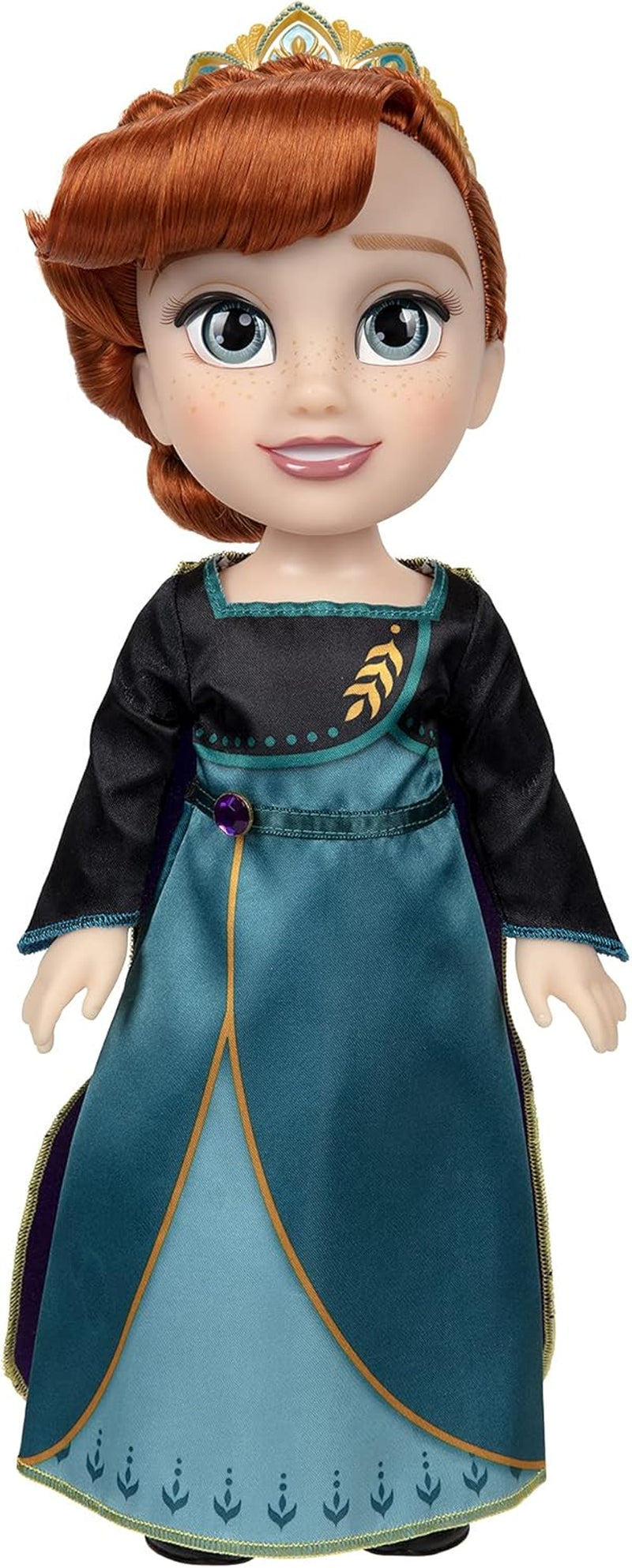 Disney Frozen 2 Anna Doll – 35 cm vysoká polohovatelná panenka v ikonických módních šatech s erbem Arendelle a diadémem pro větší zábavu, pro dívky od 3 let.