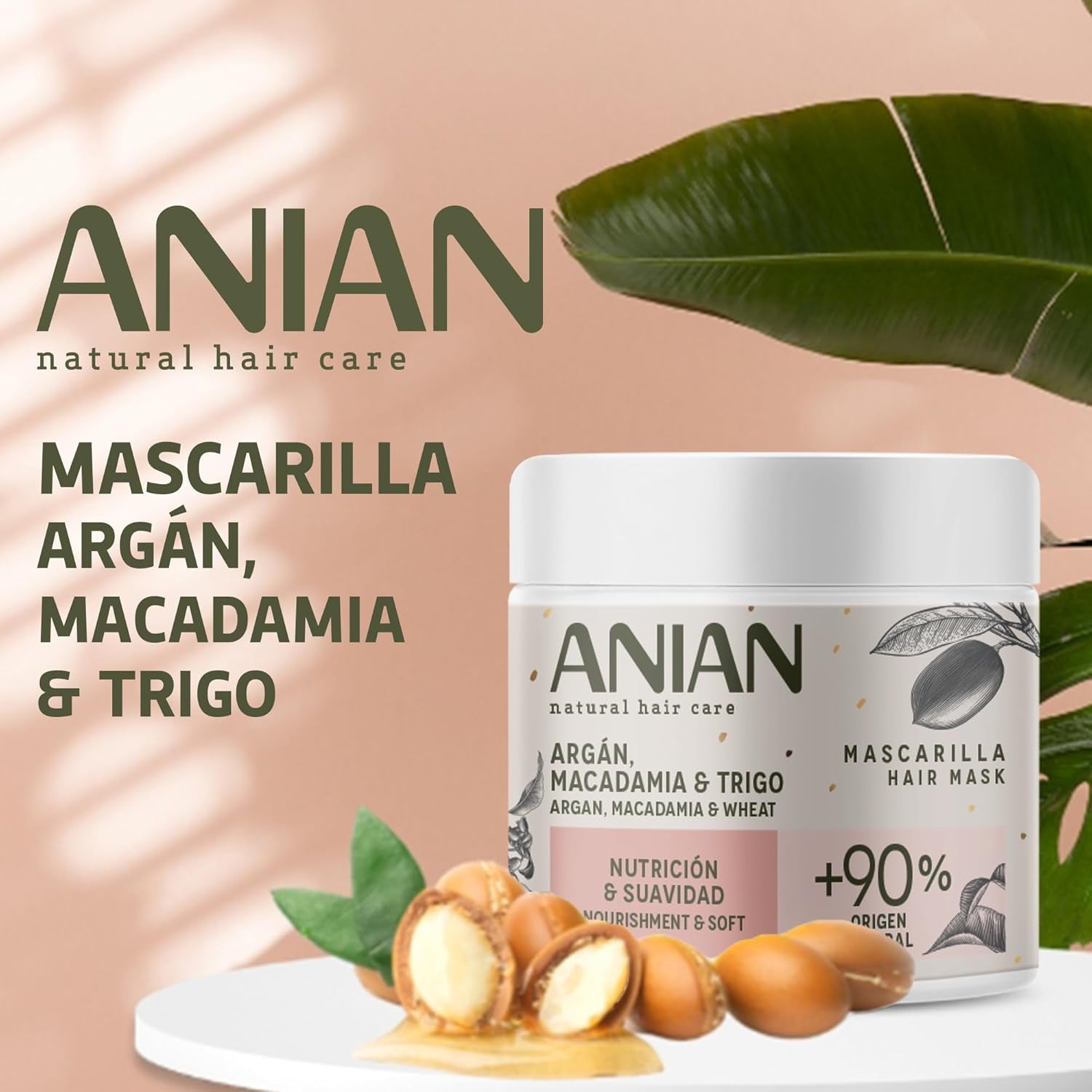 ARGÁN výživa y suavidad mascarilla 350 ml Maska na vlasy Naty Shop