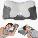 Polštář na krk Ortopedický polštář na hlavu Paměťová pěna Polštář pro boční nárazy - Ergonomický design Dutý tvar pro boční, dorzální a břišní náraz Světle šedé Krční ortopedické polštáře Naty Shop Bílá Šedá 65X34X13Cm