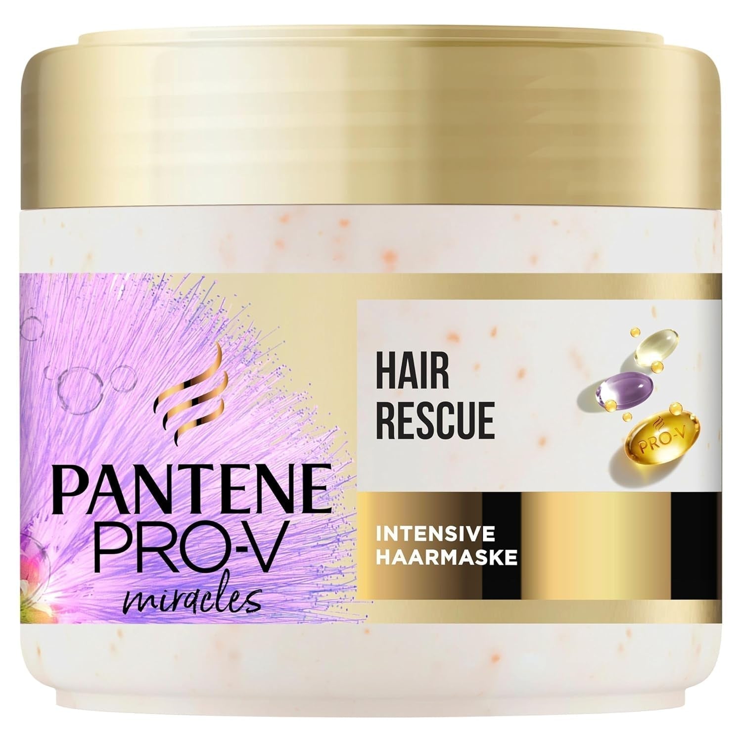 Pantene Pro-V Silky & Glowing Hair Rescue intenzivní maska ​​na vlasy s biotinem a keratinem Reconstruct 300 ml. Pomáhá opravit suché, poškozené nebo melírované vlasy Naty Shop Hair Mask Výchozí název