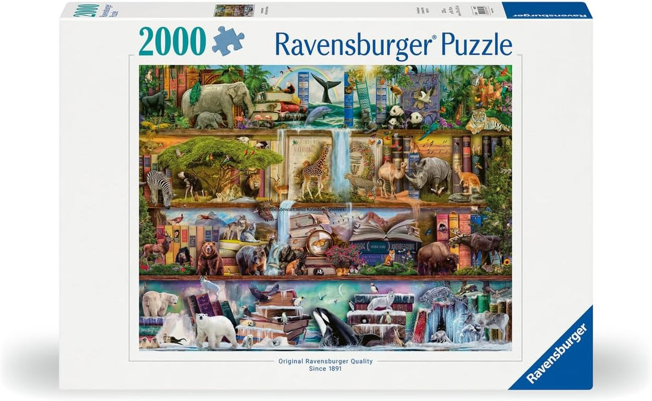 Ravensburger Puzzle 16652 - World of Large Animals - 2000dílné puzzle pro dospělé a děti ve věku 14+, navržené Aimee Stewart Puzzle Naty Shop