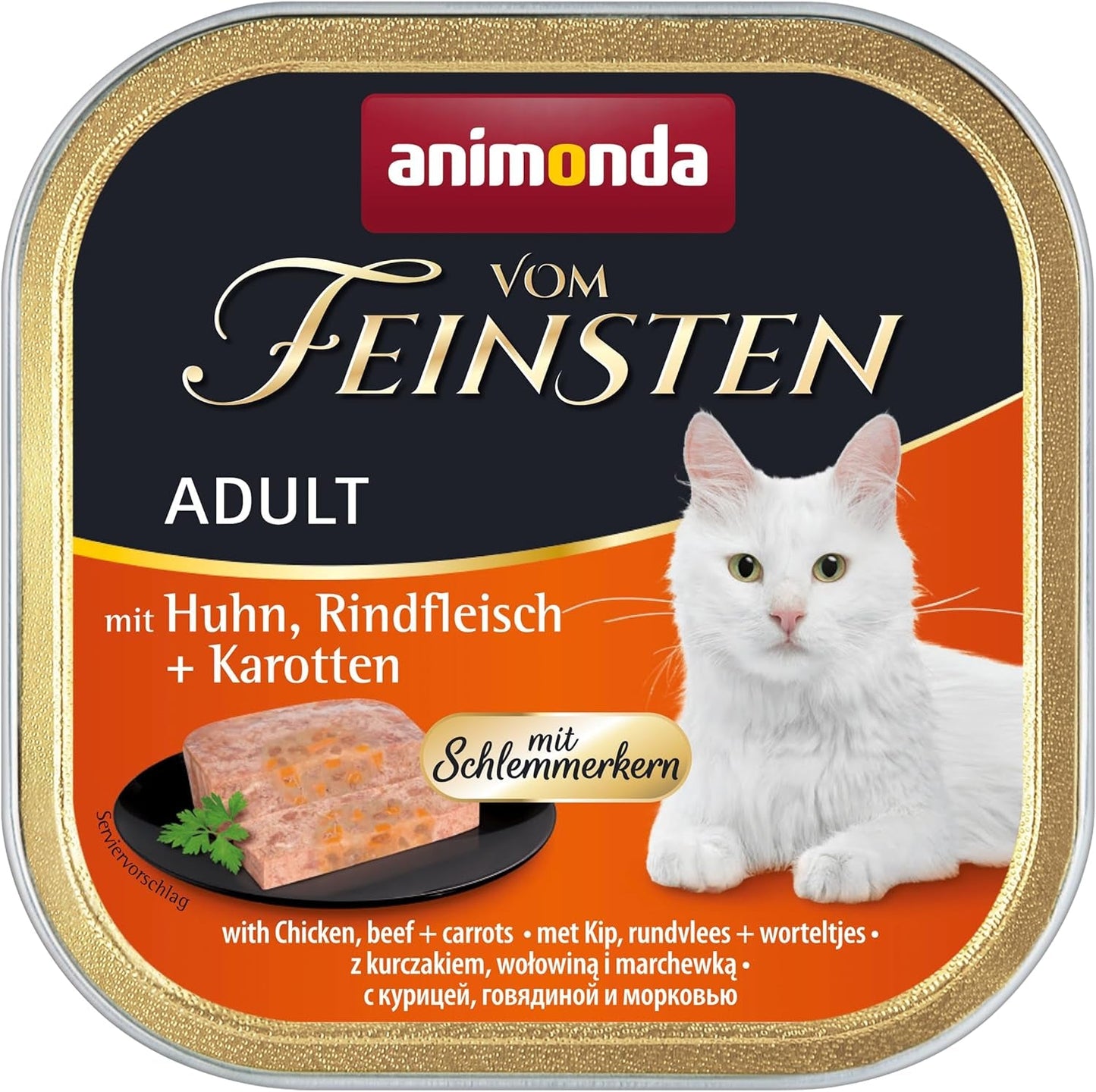 animonda Vom Feinsten Mokré krmivo pro dospělé kočky, odrůda kuře, 6 x 100 g
