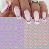 9 barev francouzské samolepky na nehty francouzské samolepky na nehty samolepicí fólie na nehty francouzské samolepky s přechodem na nehty francouzské samolepky na nehty samolepky nail art samolepky na nehty
