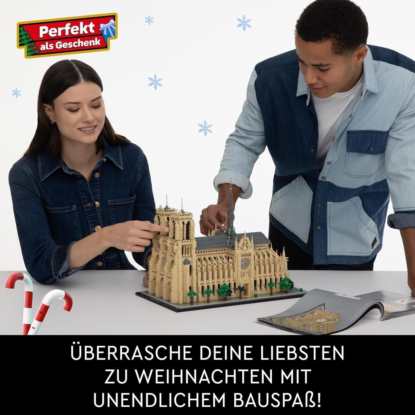 LEGO Architecture Notre-Dame De Paris, Sběratelství pro dospělé, Suvenýr Francie, Dárek pro ženy, muže, světoběžníky a všechny nadšence historie, Architektonický model 21061 Stavebnice Besuche den LEGO-Store