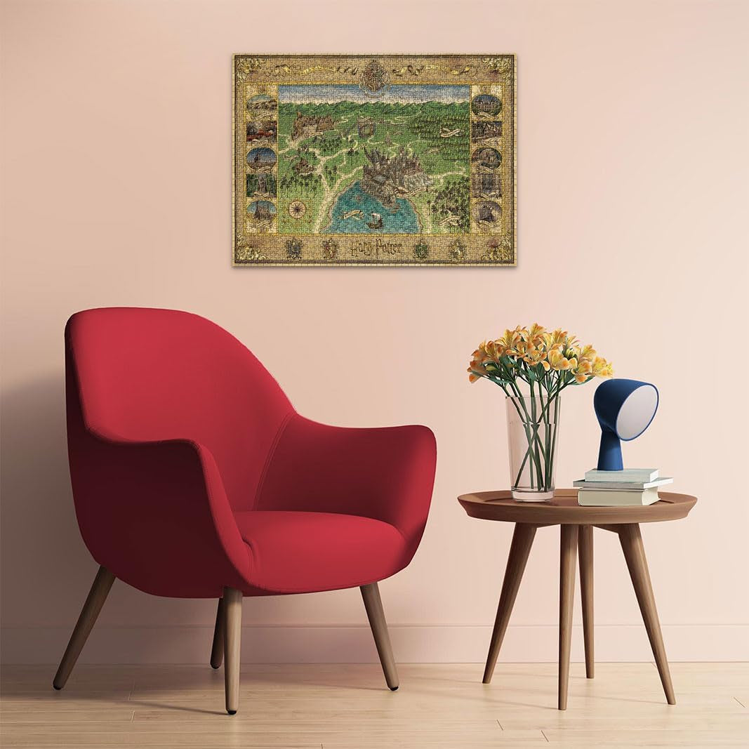 Puzzle Ravensburger 12000720 - Mapa Bradavic - 1500dílná skládačka pro dospělé a děti od 14 let Harryho Pottera, puzzle se zbožím pro fanoušky Harryho Pottera Naty Shop