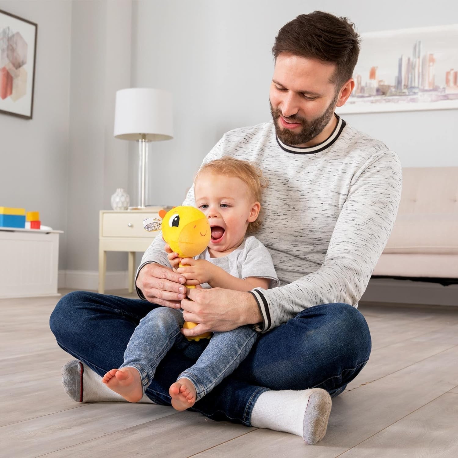Lamaze L27471 Crazy Giraffe, hračka pro novorozence, barevná senzorická hračka pro miminko, dárek pro nové rodiče, vývojová hračka pro chlapce a dívky od 12 měsíců Baby Toys Naty Shop