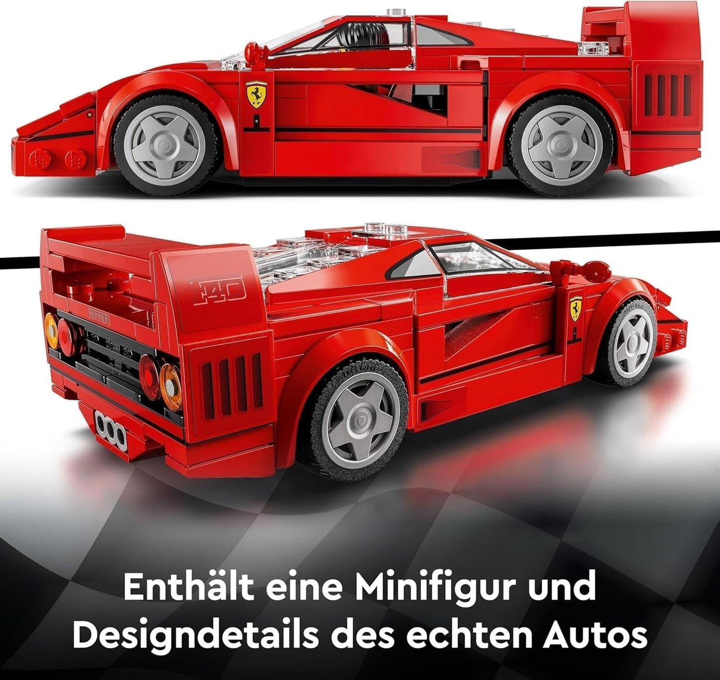 LEGO Speed Champions Ferrari F40 Super sportovní auto, sada se sestavitelným autíčkem a minifigurkou řidiče, sbírka stavebnic pro děti, dárek pro chlapce a dívky 76934 Stavebnice Besuche den LEGO-Store