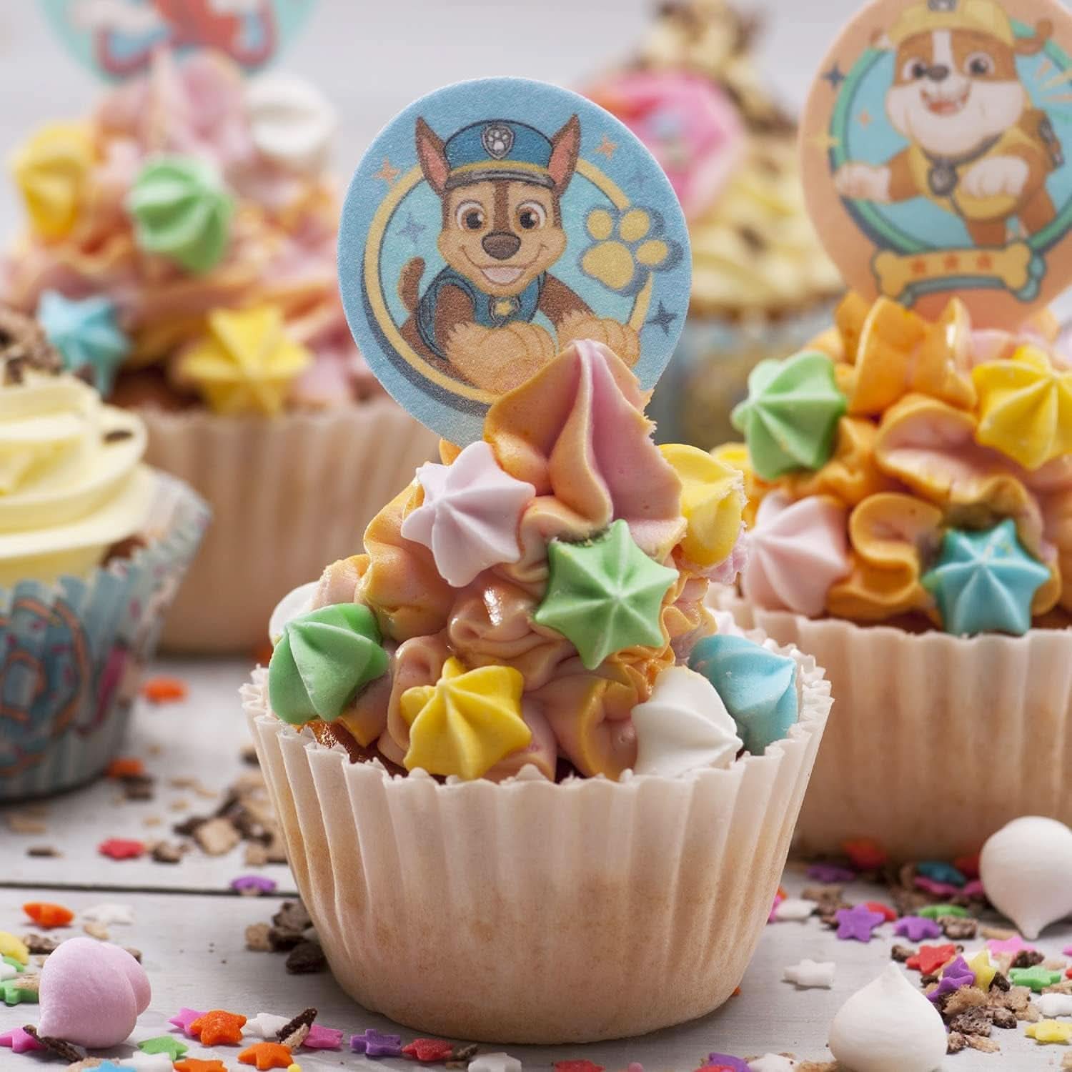Dekora, Dekorapin Paw Patrol Jedlé ozdoby na dort, 20 jedlých papírových oplatek - 6,5 X 4 cm Naty Shop