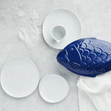 Sada nádobí Rosenthal Junto White, porcelán, bílá, ploché talíře, talíře Ø 22 cm, talíře Ø 21,5 cm a misky na cereálie Ø 14 cm, 0,62 l, vhodné do myčky a mikrovlnné trouby, sada pro 4