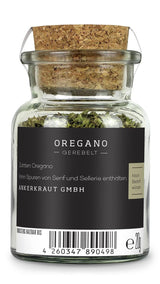 Ankerkraut Oregano Gewürz, sušený gerebelt, ideální pro Pizza polévka Rajčata a ryby, Kräuter zum Würzen, Středomořská kuchyně Küche für zu Hause, Lecker Kochen, 20 g im Korkenglas