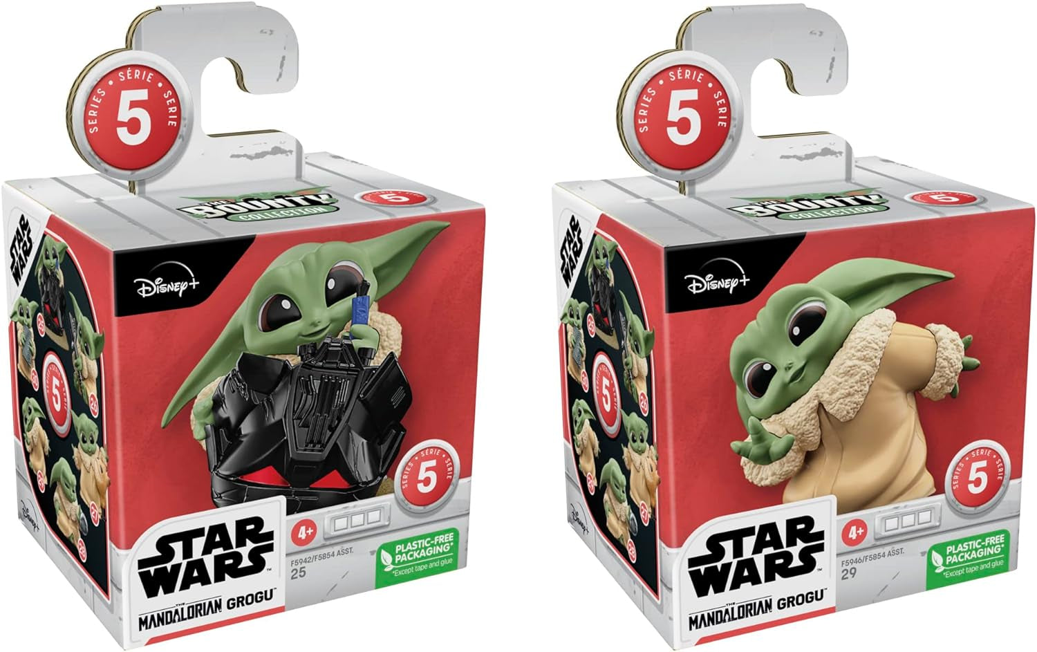 Star Wars Hasbro the Bounty Collection Series 5, figurky Grogu, balení 2 kusů, hra na helmu, hra na vykoukání, 4 roky stará hračka, 5,5 cm, multi, F5941 akční figurky Naty Shop