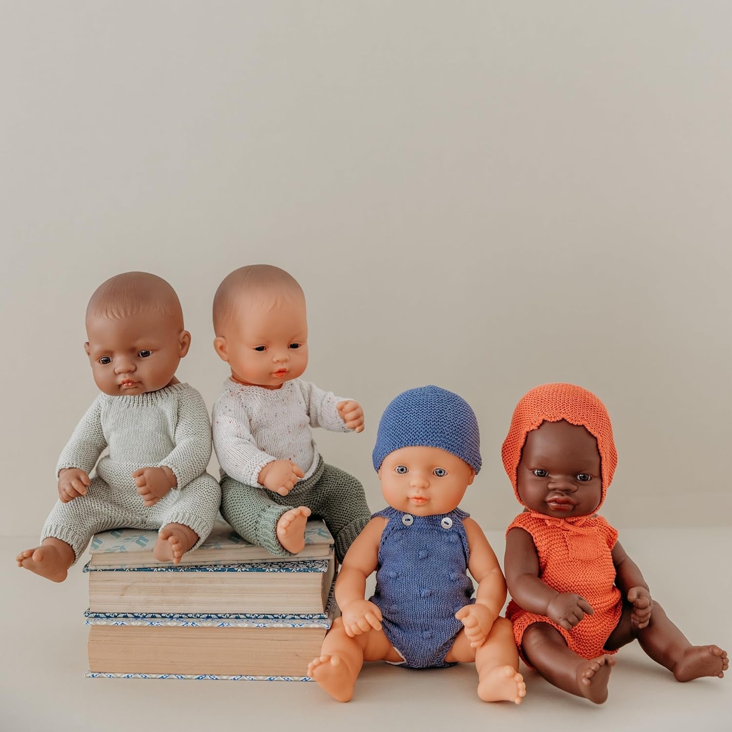 Panenka Miniland Baby, africký chlapec, 32 cm, anatomicky správná
