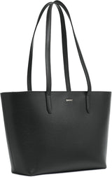 DKNY Dámská střední kožená taška Bryant Tote Bag, černá / zlatá Dámské tašky Naty Shop