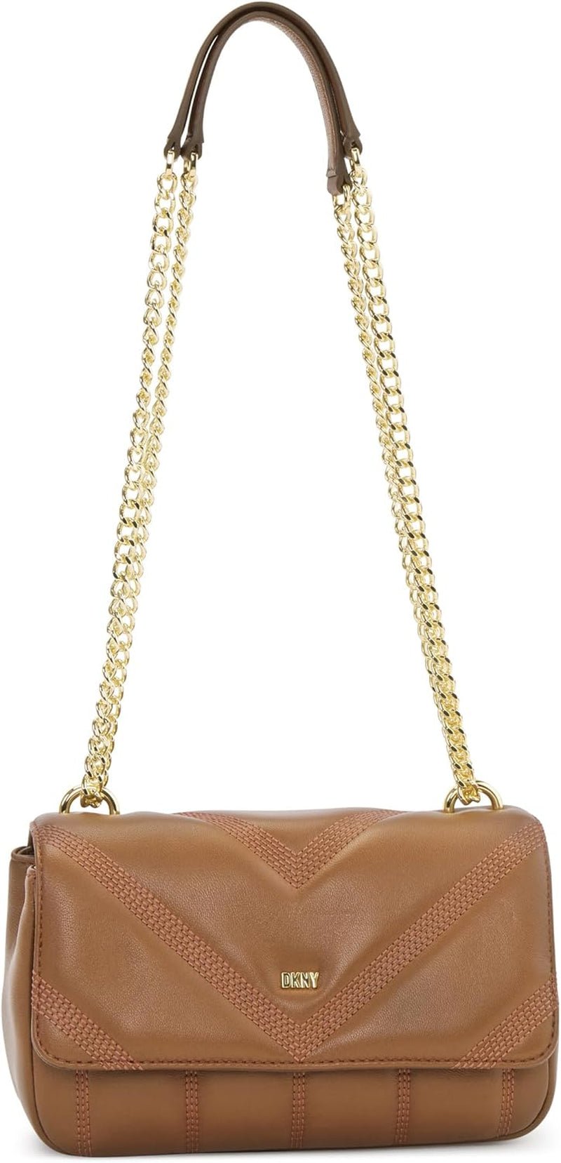 Taška přes rameno DKNY Flap Bags Women Naty Shop Cashew