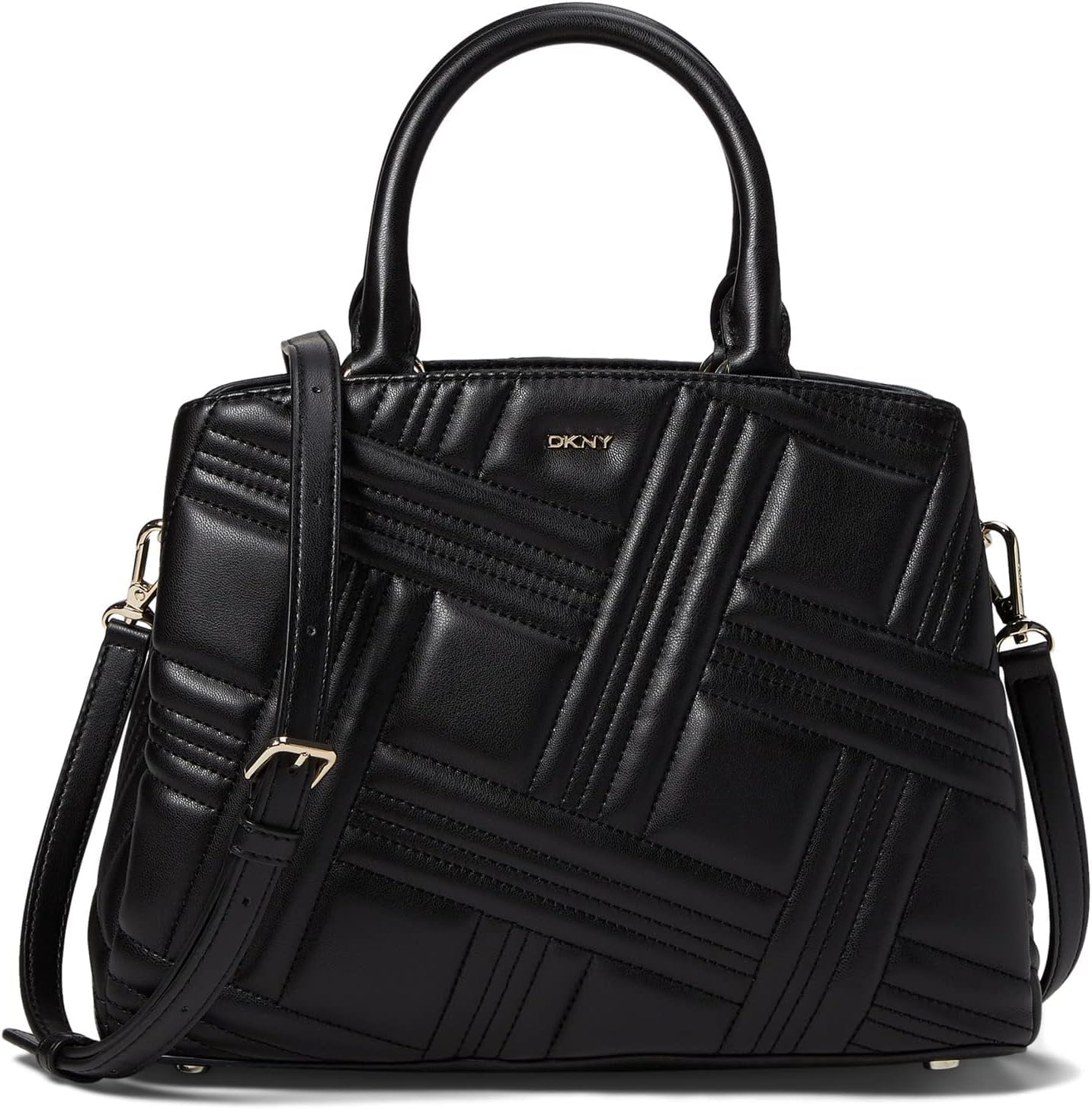 DKNY Medium Satchel Bags Women Naty Shop Černá / Zlatá Jedna velikost padne všem