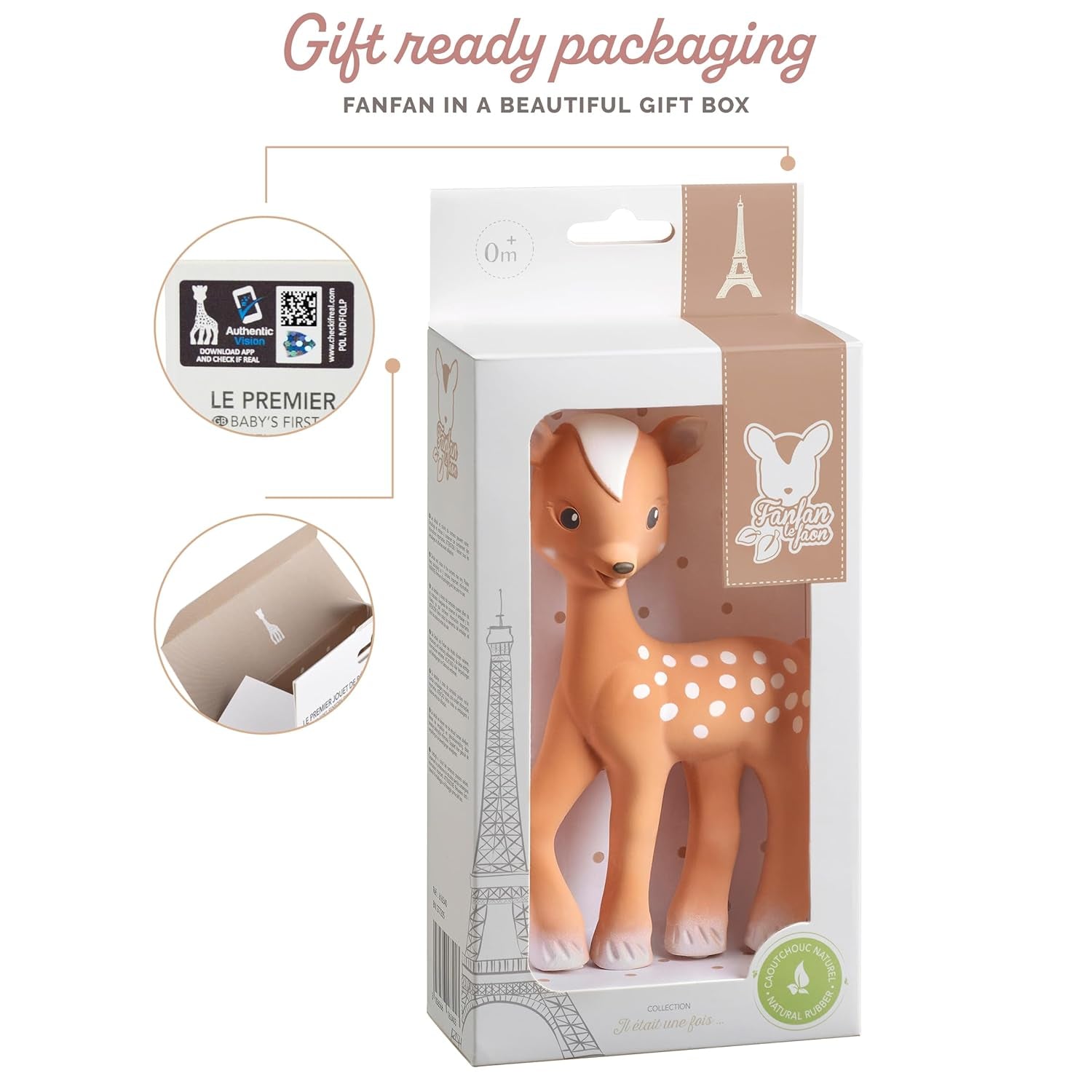 Sophie La Girafe Fanfan jelen, plast, 616341, hnědá