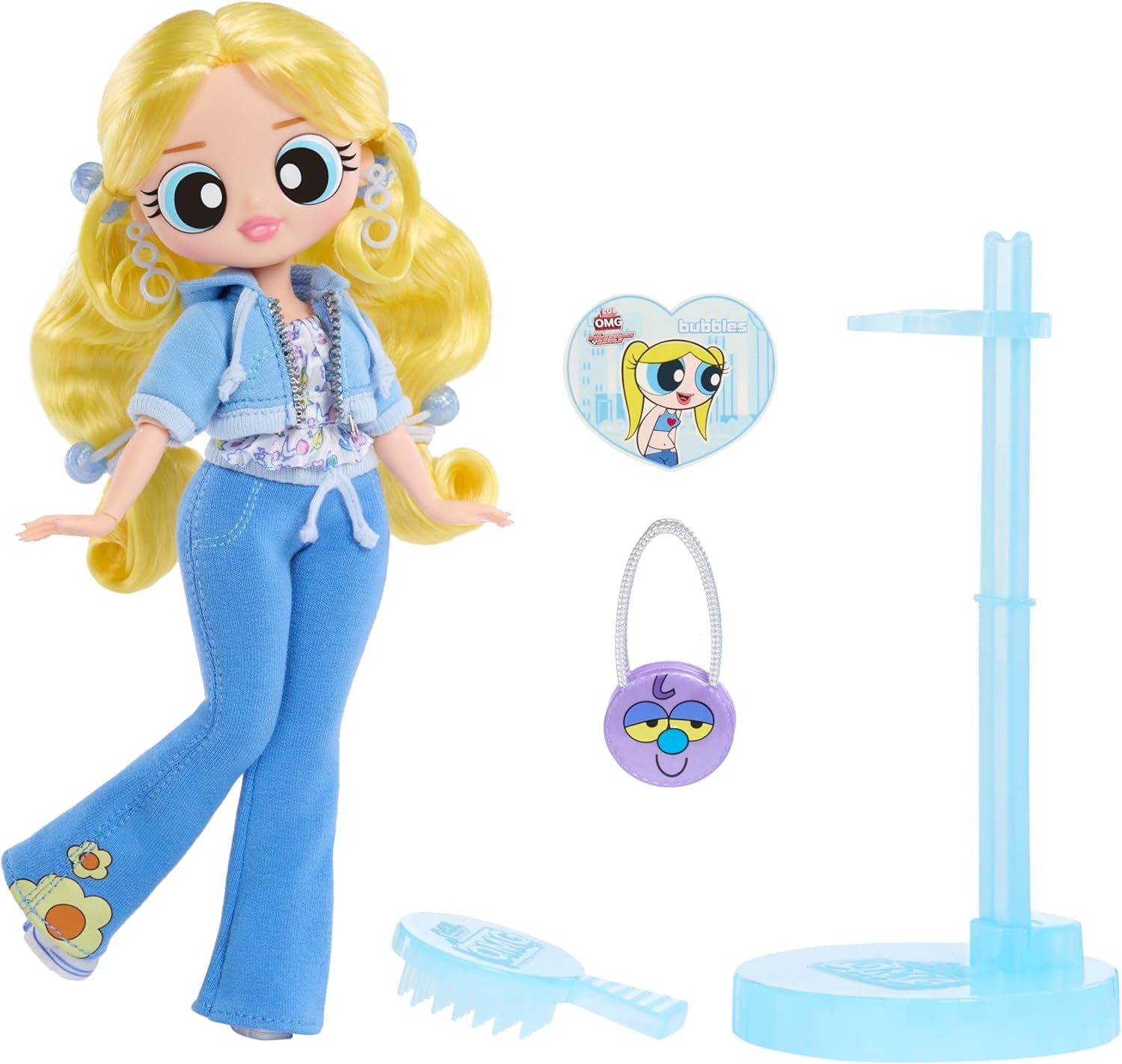 L.O.L. Překvapení! OMG The Powerpuff Girls Puppe - Bubbles - Enthält 1 Modepuppe, Inclusive Outfit and Accessories, 3 zum Sammeln