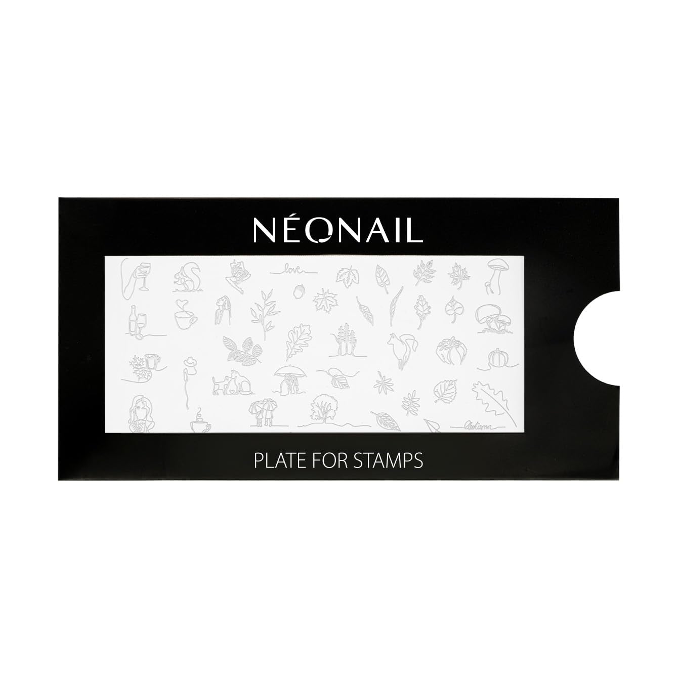 NÉONAIL Nagel Stempel Mit Schaber - Nägel Selber Machen - Razítko na nehty - Nageldesign Für Nagel Schablone - Francouzské nehty Stempel - Silikon Nagelstempel