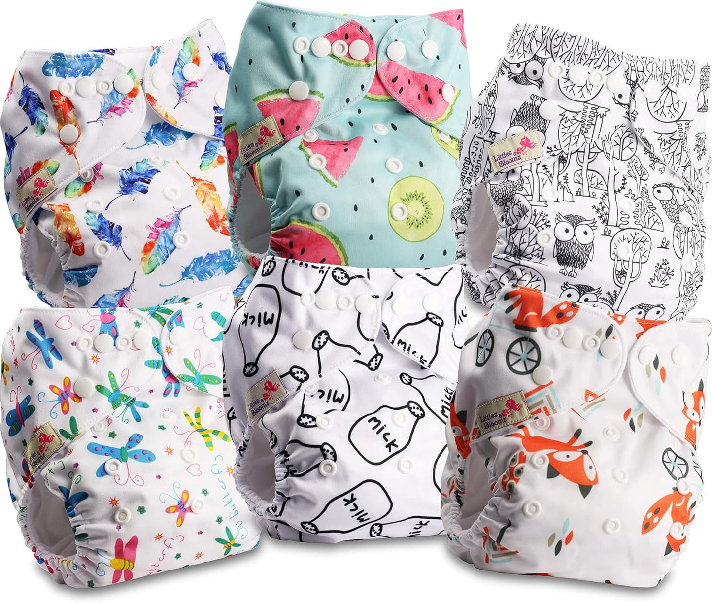 Littles a Bloomz FLP2-0406 Standard Clip opakovaně použitelná plena, 4 plenky