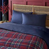 Sada přikrývek a povlaků na polštář Night Lark, 10,5 kousku, jeden, klasický červený tartan, luxusní povlečení, hypoalergenní, peřiny a přikrývky, které lze prát v pračce Naty Shop