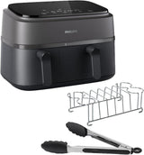 Philips Dual Basket Airfryer 3000 Series se snídaňovou sadou, 9 litrů, 2 zásuvky Domácí spotřebiče Naty Shop Výchozí název