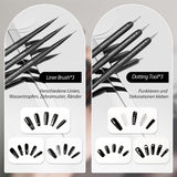 Nagel Pinsel 8 Stück Pinsel Für Gelnägel, Nageldesign Gel Pinsel Dotting Painting Line Pen Für Nagelack Gel Acryl Nagel Pinsel Nailart Kit Acryl Pinsel Finener Nägel Selber Machen