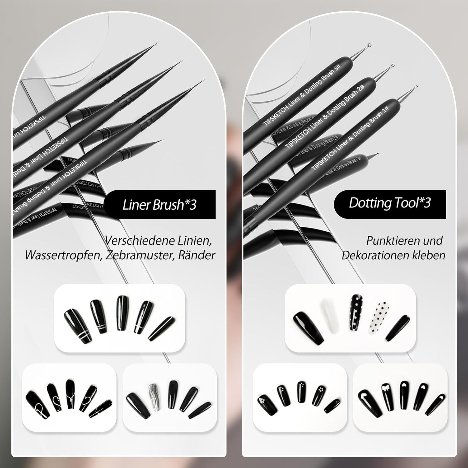 Nagel Pinsel 8 Stück Pinsel Für Gelnägel, Nageldesign Gel Pinsel Dotting Painting Line Pen Für Nagelack Gel Acryl Nagel Pinsel Nailart Kit Acryl Pinsel Finener Nägel Selber Machen
