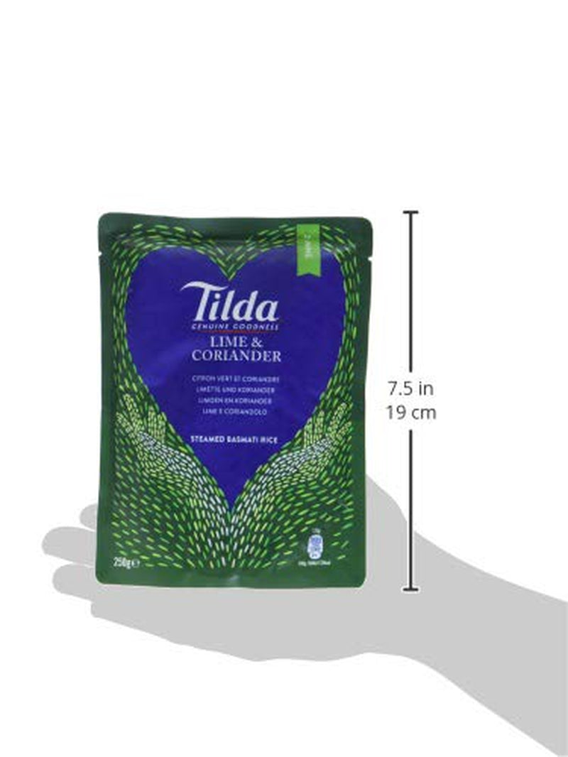 TILDA Dušená rýže Basmati s limetkou a koriandrem do mikrovlnné trouby, 250 g